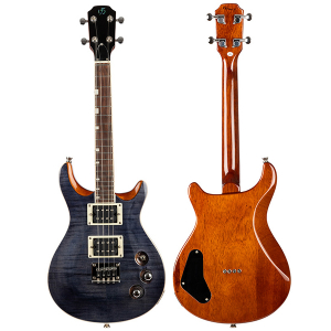 Flight Vanguard Solid Body Transparent Black Electric Ukulélé