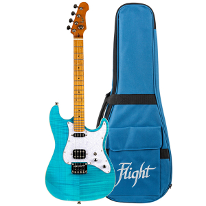 Flight Pathfinder Ocean Blue Baritone Electric Ukulélé
